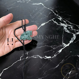 Mặt dây chuyền kỳ lân đá lam ngọc tặng kèm dây đeo cao cấp HANMYNGHE