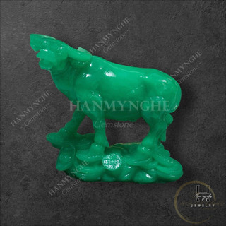 Tượng con trâu bột đá đúc dài 20 cm HANMYNGHE