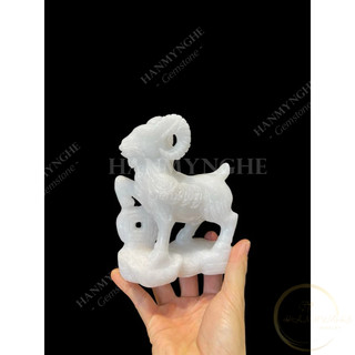 Dê đá phong thuỷ đá nguyên khối tự nhiên cao 15 cm HANMYNGHE