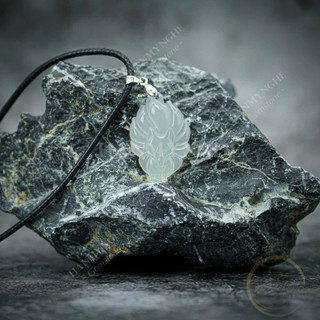 Mặt dây chuyền hồ ly chúa đá mã não tự nhiên kèm dây đeo HANMYNGHE