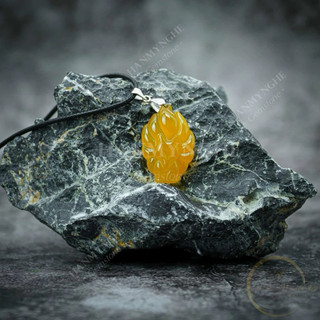 Mặt dây chuyền hồ ly chúa đá mã não tự nhiên kèm dây đeo HANMYNGHE