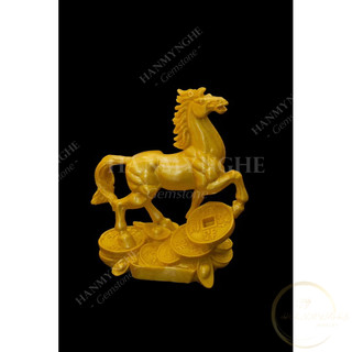 Tượng ngựa phong thuỷ cao 25 cm bột đá đúc HANMYNGHE