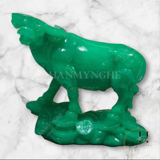 Tượng con trâu bột đá đúc dài 20 cm HANMYNGHE