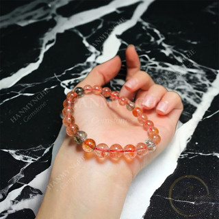 Vòng tay thạch anh tóc tam tài 8mm HANMYNGHE