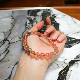 Vòng tay thạch anh tóc tam tài 8mm HANMYNGHE