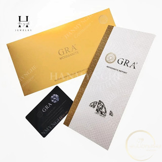 Viên kim cương Moissanite kèm giấy kiểm định GRA và in mã cạnh HANMYNGHE