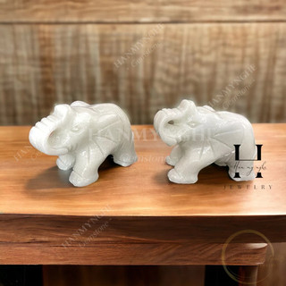 Cặp voi đá non nước tự nhiên 8 cm HANMYNGHE