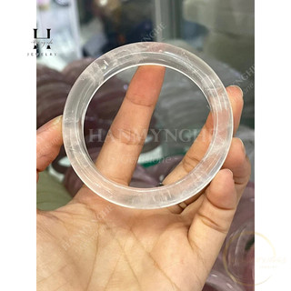 Vòng tay bảng liền đá thạch anh trắng HANMYNGHE