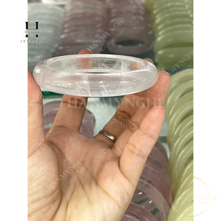 Vòng tay bảng liền đá thạch anh trắng HANMYNGHE