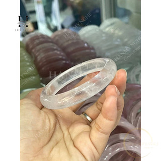Vòng tay bảng liền đá thạch anh trắng HANMYNGHE