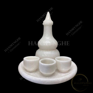 Bộ bấm trà đá non nước tự nhiên nguyên khối HANMYNGHE