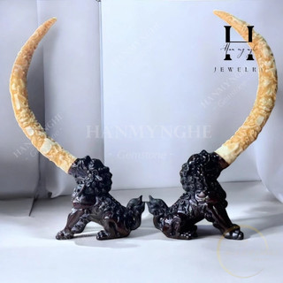 Cặp ngà bột đá chạm cao 70cm HANMYNGHE