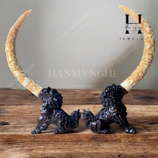 Cặp ngà bột đá chạm cao 70cm HANMYNGHE