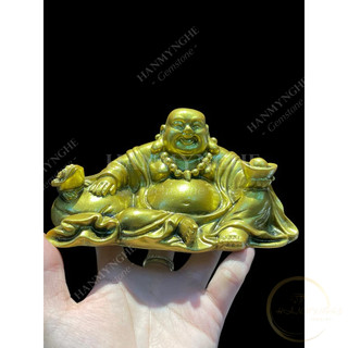 Di lặc bột đá đúc ngang 15 cm Để ô tô HANMYNGHE