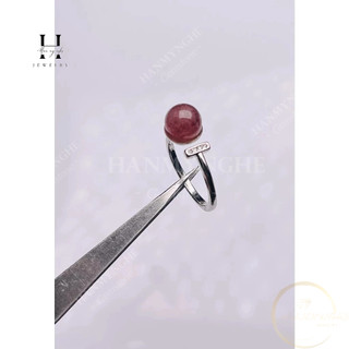 Nhẫn đá thạch anh dâu tây hồng freesize HANMYNGHE