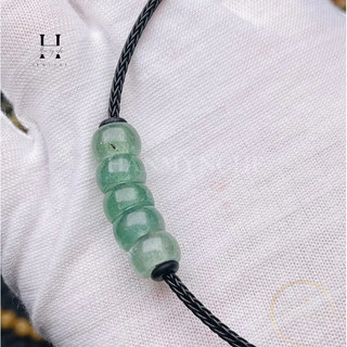 Vòng tay ngũ điếu đá thạch anh dâu tây xanh HANMYNGHE