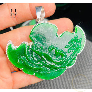 Mặt dây hầu rồng phượng đá ngọc cẩm thạch HANMYNGHE