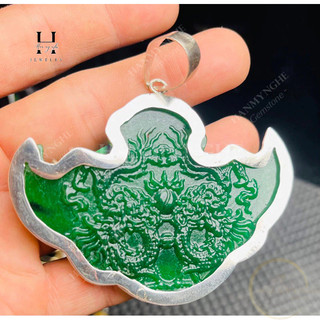 Mặt dây hầu rồng phượng đá ngọc cẩm thạch HANMYNGHE