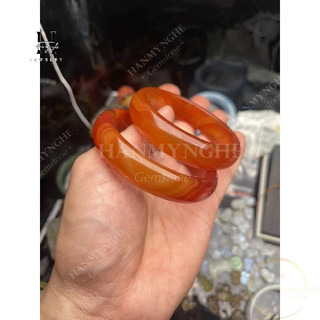 Vòng tay bảng liền đá  mã não tự nhiên size 50-60 mm HANMYNGHE