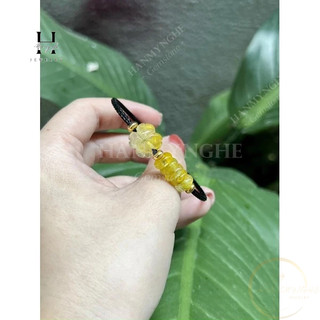Vòng tay ngũ điếu mix cỏ 4 lá đá thạch anh tóc HANMYNGHE