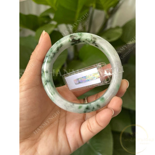 Vòng tay đá ngọc cẩm thạch A kèm giấy kiểm định liulad HANMYNGHE