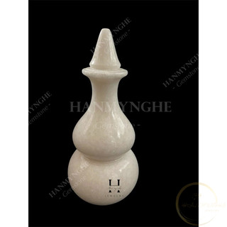 Hồ lô đá trắng nguyên khối tự nhiên cao 25 cm HANMYNGHE