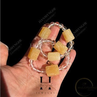 Vòng tay vượng tài - tam hợp đá ngọc hoàng long HANMYNGHE