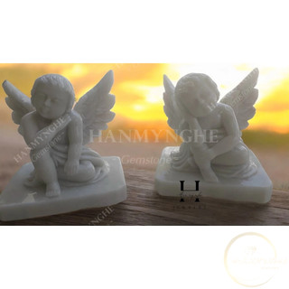 Tượng thiên thần đá tự nhiên nguyên khối HANMYNGHE