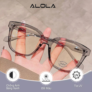 Kính Mắt ALOLA Kính Lớn Nhựa Đổi Màu Chống Ánh Sáng Xanh Chống Tia UV Thời Trang Cho Nam Và Nữ