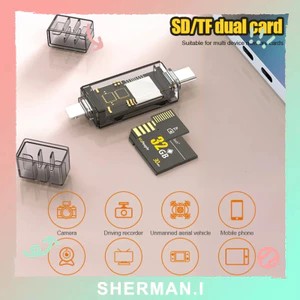 Đầu đọc thẻ Micro SD USB, Bộ chuyển đổi thẻ 4in1 Type C / USB A sang SD / Micro SD / SDXC / SDHC -SN