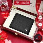Ví Nam Da Bò Thật 100% Cao Cấp Hàng Hiệu WilliamPOLO, Bóp Nam Cao Cấp có ngăn khoá WV395 Hộp Gỗ Làm Quà Tặng — ảnh 1