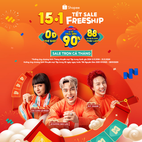 Lì Xì Deal Đến 90% | Tết Sale Freeship | Shopee Việt Nam