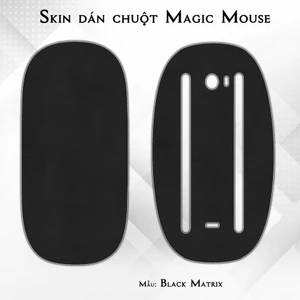 Skin dán chuột Magic Mouse mẫu Black Matrix | Film 3M | Custom theo yêu cầu