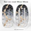Skin dán chuột Magic Mouse mẫu Ombre cubes đen bạc | Film 3M | Custom theo yêu cầu