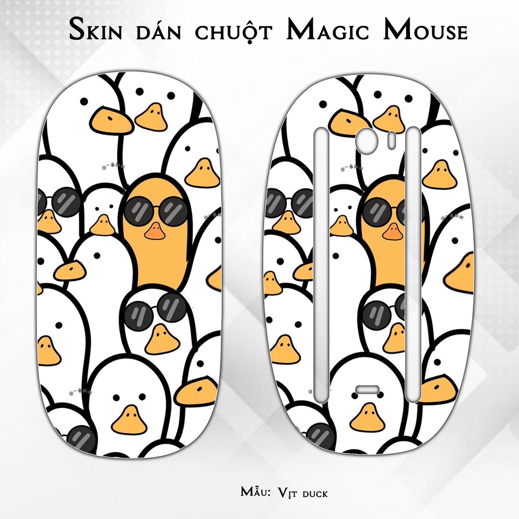 Skin dán chuột Magic Mouse mẫu Vịt duck | Film 3M | Custom theo yêu cầu