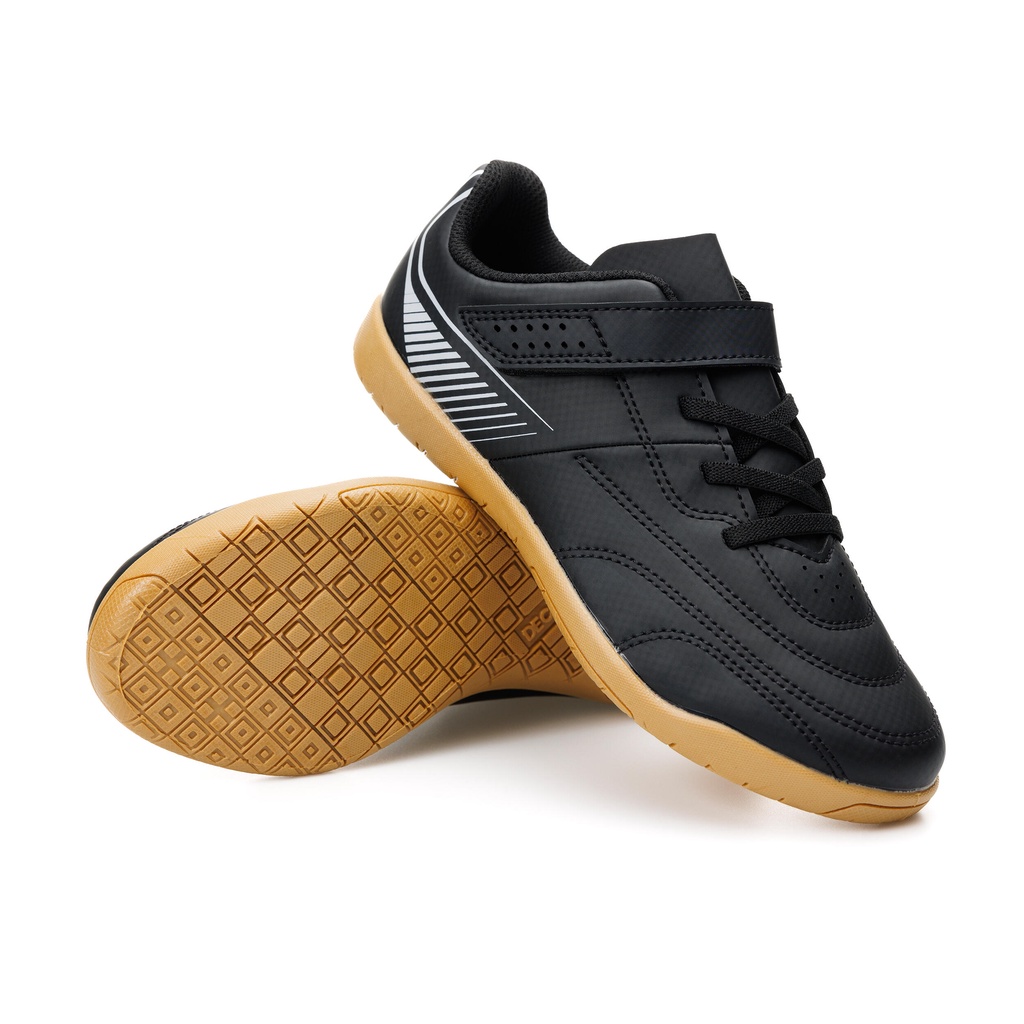 Ảnh Giày đá bóng trẻ em thoải mái DECATHLON 100 đen/xám mã 8882900 4