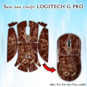 Skin dán chuột Logitech G Pro / Pro X Superlight mẫu Tản Viên Sơn Thần lsm061 | Miếng dán Film 3M chống trượt
