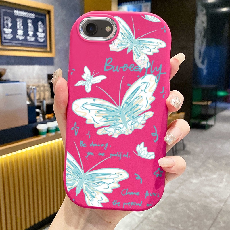 Ốp Lưng iPhone 6 Plus 6s Plus 7 Plus 8 Plus X Xs Max Xr 11 Pro Max Case Vẽ bướm nhỏ UA0128