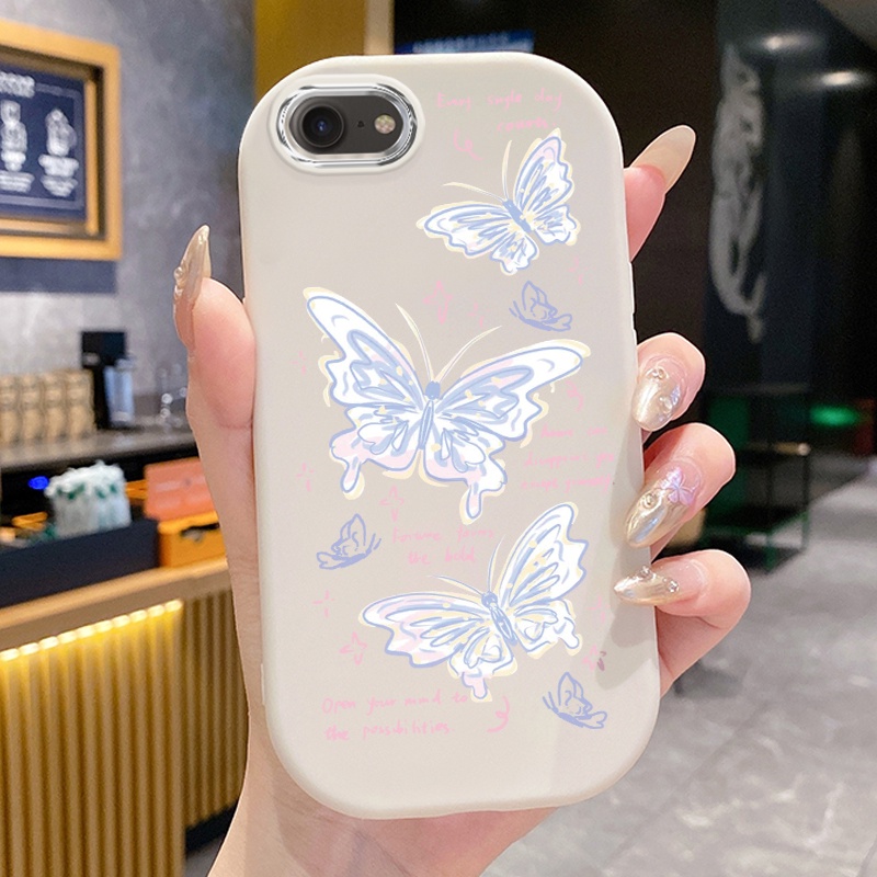 Ốp Lưng iPhone 6 Plus 6s Plus 7 Plus 8 Plus X Xs Max Xr 11 Pro Max Case Vẽ bướm nhỏ UA0128