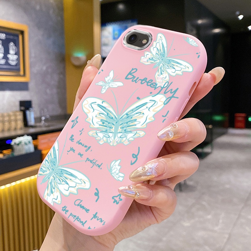 Ốp Lưng iPhone 6 Plus 6s Plus 7 Plus 8 Plus X Xs Max Xr 11 Pro Max Case Vẽ bướm nhỏ UA0128