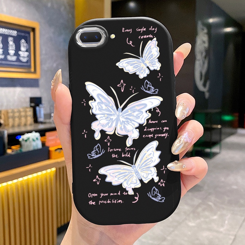 Ốp Lưng OPPO A5 A3s A12E Realme C1 Case Vẽ bướm nhỏ UA0128