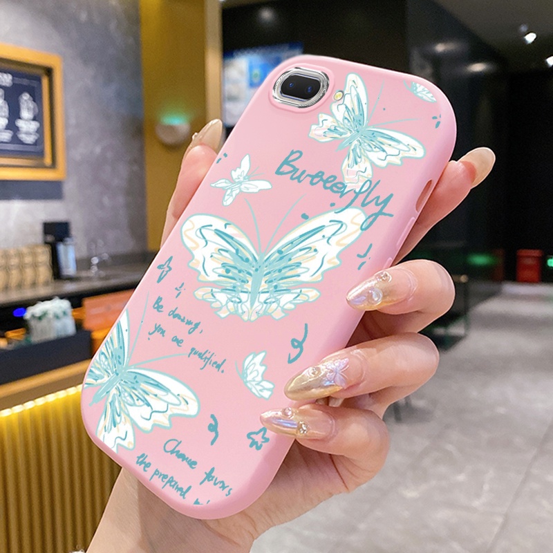 Ốp Lưng OPPO A5 A3s A12E Realme C1 Case Vẽ bướm nhỏ UA0128