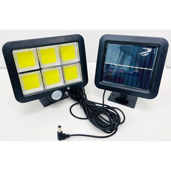 Bộ Đèn Năng Lượng Mặt Trời Siêu Sáng Cob 6 Led F120 16X14Cm Kèm Giá Đỡ Và Remote Điều Khiển Cao Cấp
