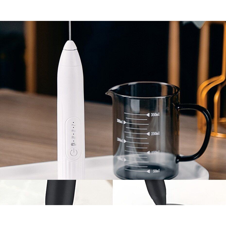 Máy Đánh Trứng, Cafe Tạo Bọt 2 Đầu Sạc Usb Milk Forther 3 Cấp Độ