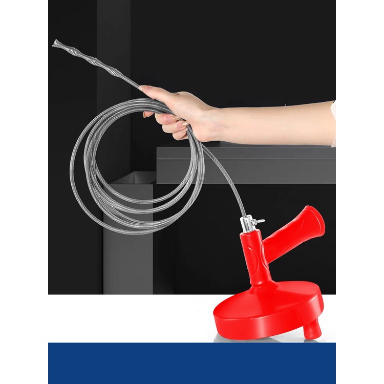 Dụng Cụ Thông Cống Lò Xo Có Quai Cầm Dây Dài 10M Siêu Tiện Dụng