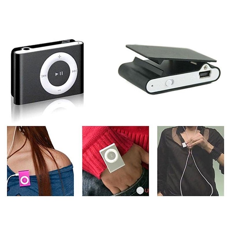 Máy Nghe Nhạc Mp3 Vỏ Nhôm Cao Cấp Kèm Tai Nghe Và Cáp Sạc