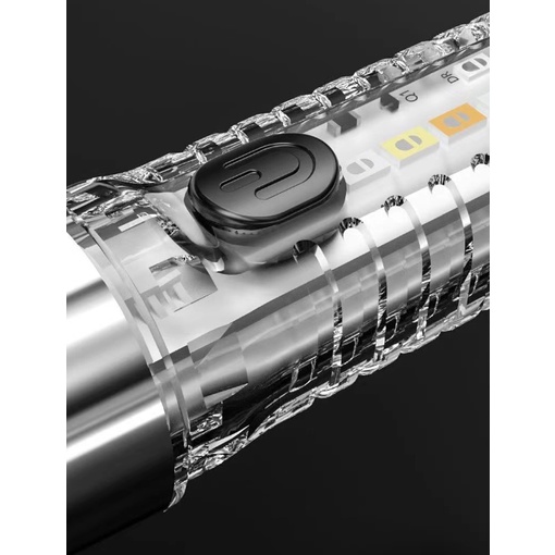 Đèn Pin Sạc Mini Qb-316 3 Chế Độ Sáng 4 Led Cob Chớp Nhiều Màu Có Móc Khóa Tiện Lợi