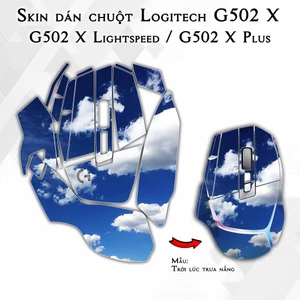 Skin dán chuột Logitech G502X mẫu Trời lúc trưa nắng | Miếng dán Film 3M chống trơn trượt