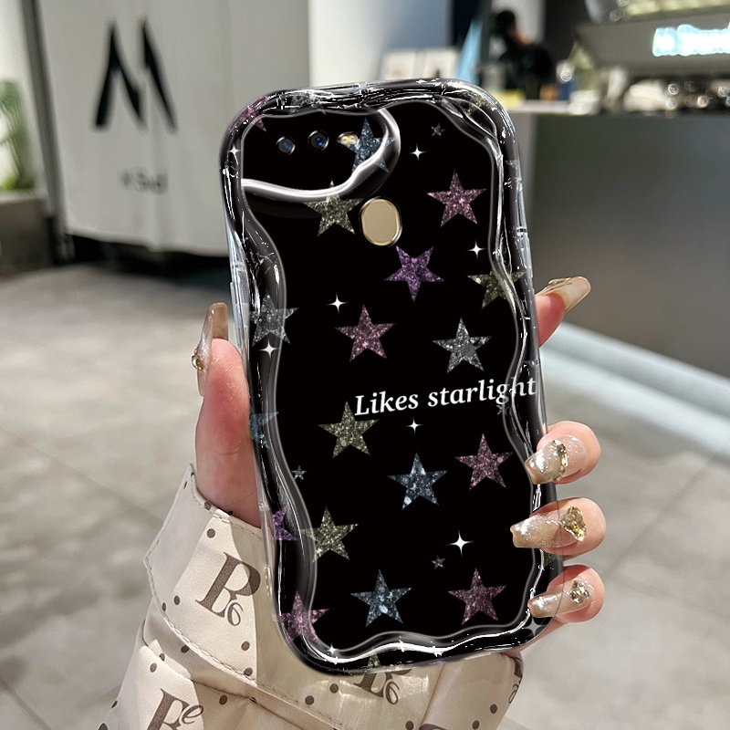 Ốp Lưng OPPO A7 A5s A5 A3s A12e A12 A12s A11k Realme C1 Case Trong suốt Ngôi sao Nhỏ Dễ thương Z5195