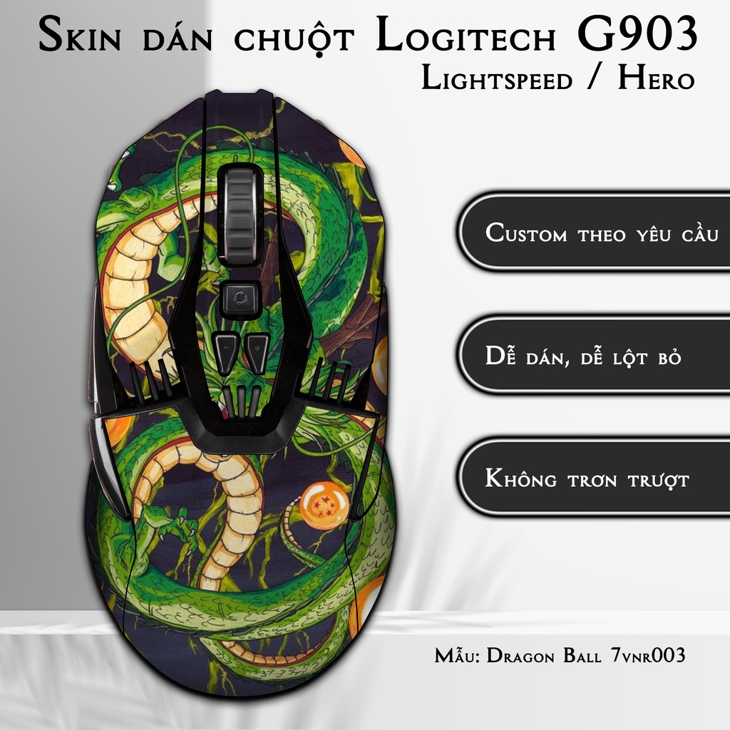 Skin dán chuột Logitech G903 mẫu Dragon Ball 7vnr003 | Miếng dán Film ...